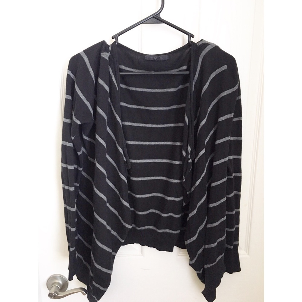 Grey and black cardigan